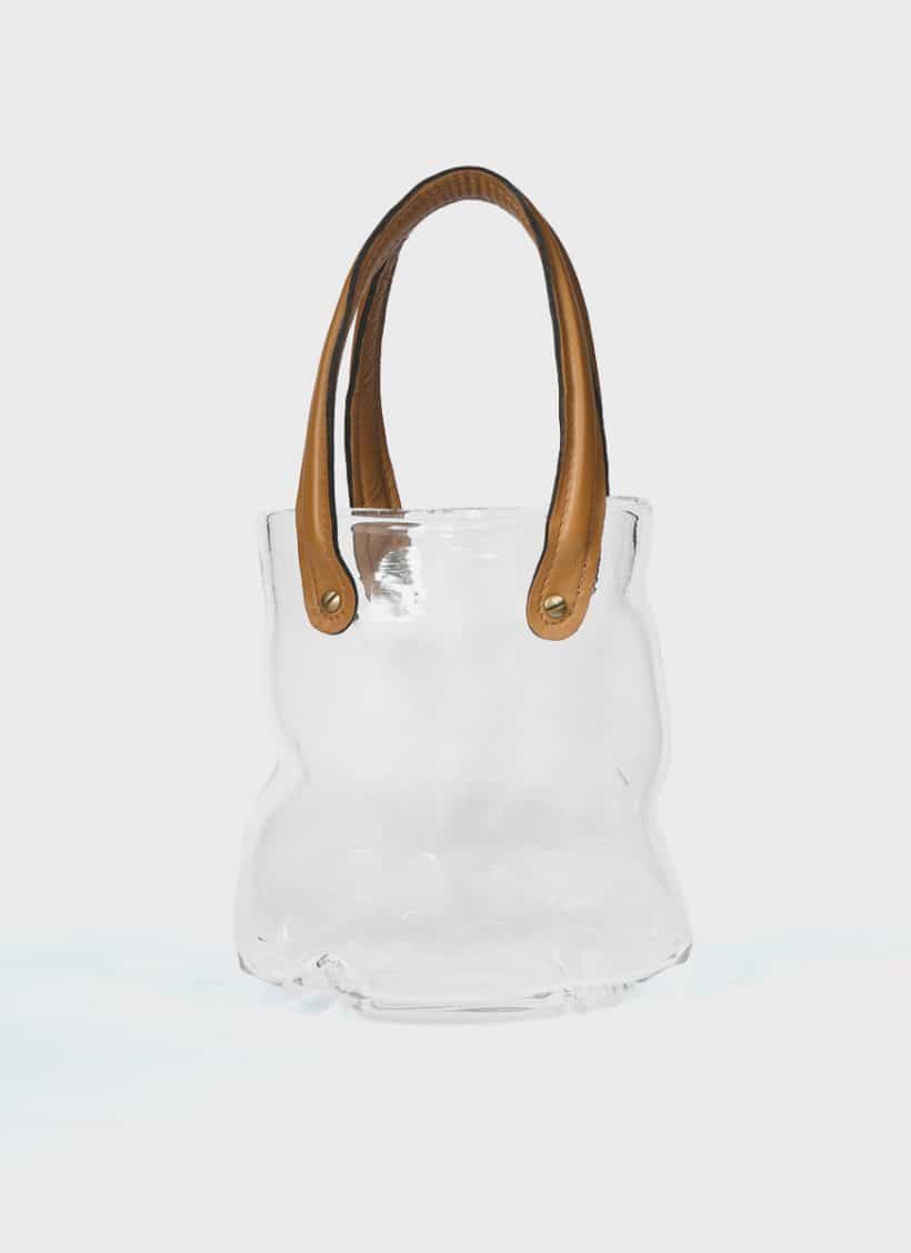 Anne Donzé Et Vincent Chagnon Glass Bag Clear With Tan Handles