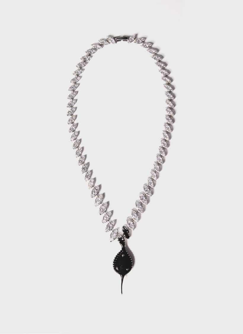 Ottolinger Diamond Dip Necklace Black
