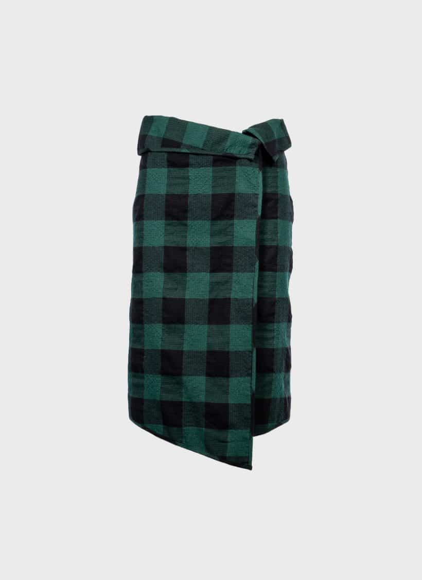 Pushbutton Wrap Style Skirt