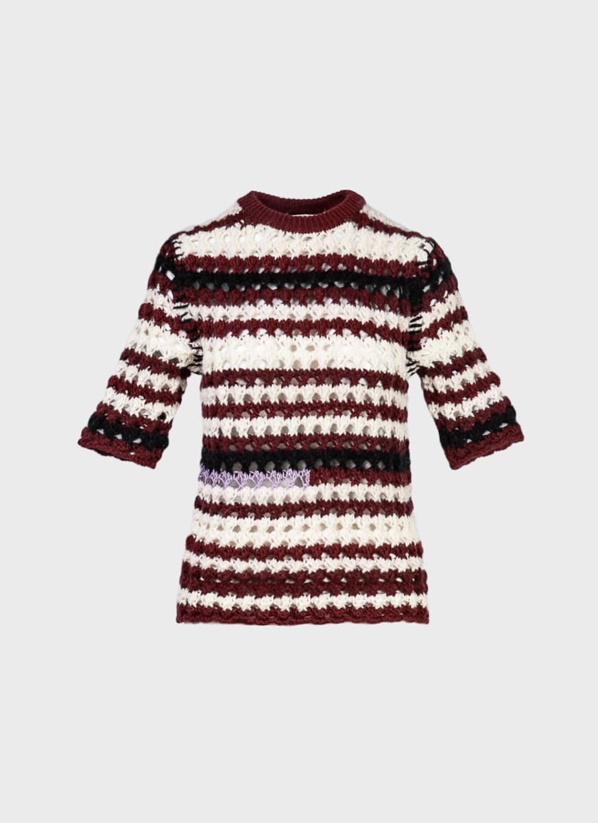 Marni Round Neck Intarsia Sweater