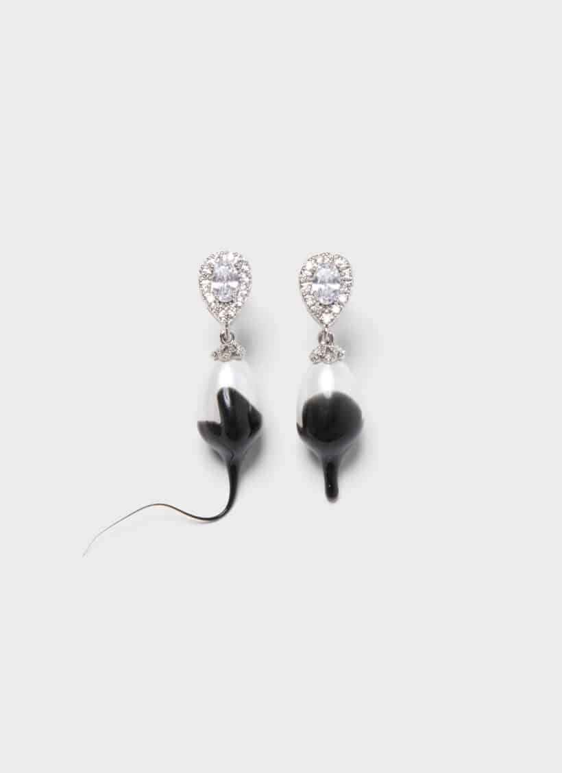 Ottolinger Pearl Earrings Drop Black