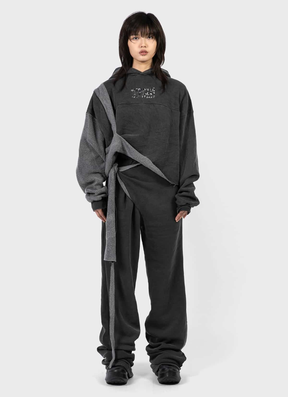 Ottolinger Otto Cropped Drape Hoodie