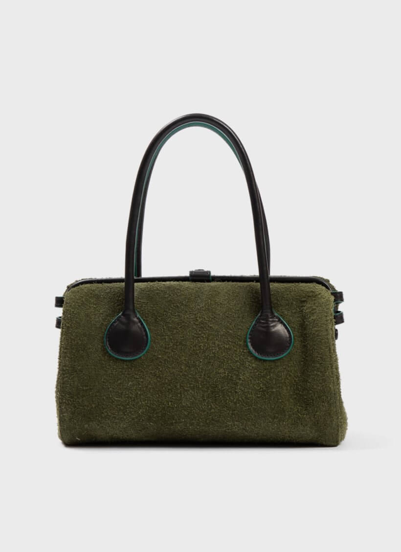 The Backward Vendor Tanker Crossover Suede Bag