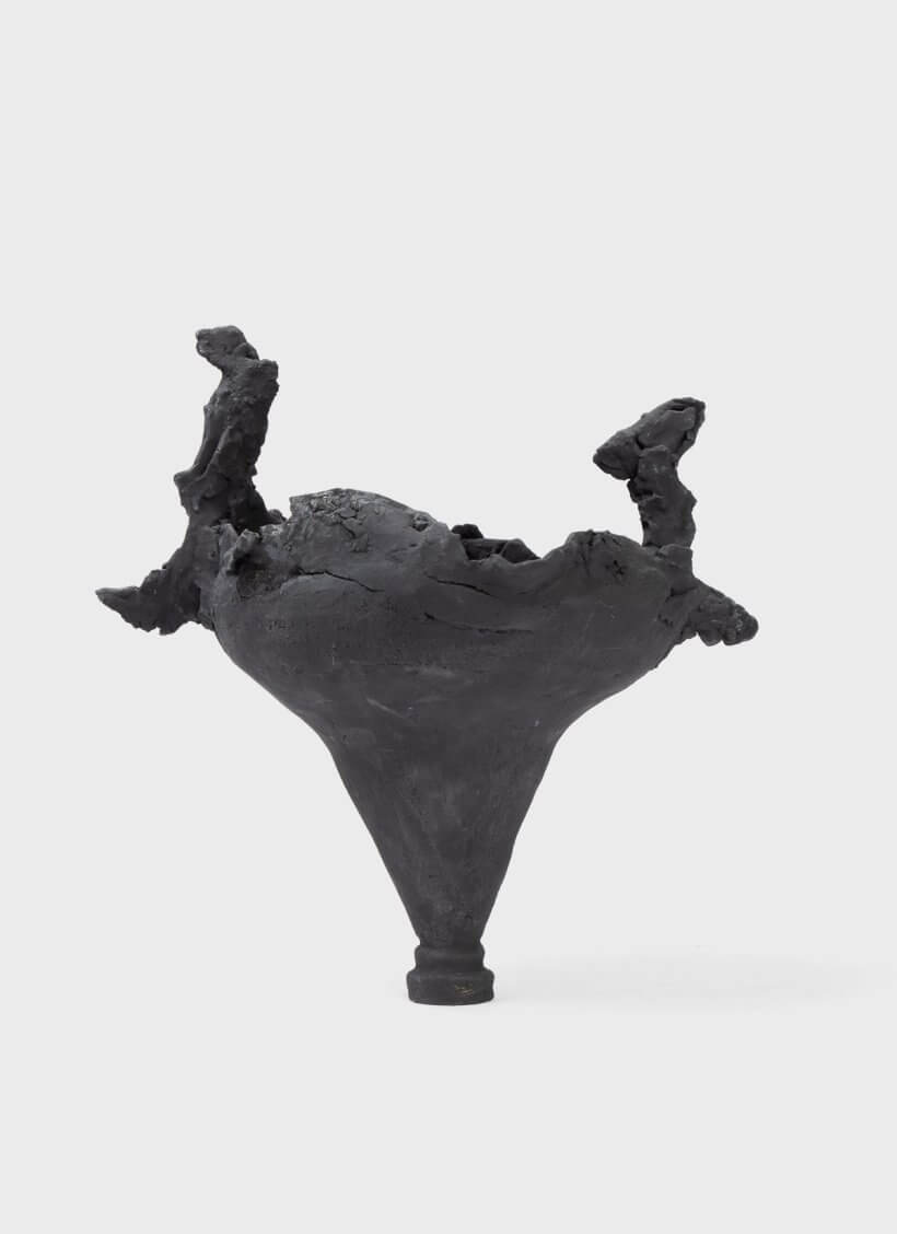 AnnaLeaClelia Tunesi Sculptural Vessel Matt Black